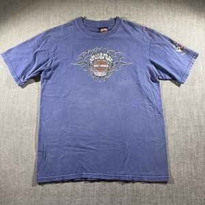 Vtg 09 Harley Davidson Daytona Bike Week Double Sided Faded T-Shirt Men's Large